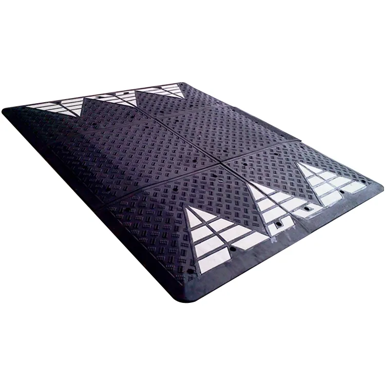 High Quality Red Black Rubber Traffic Road Speed Bump Cushion