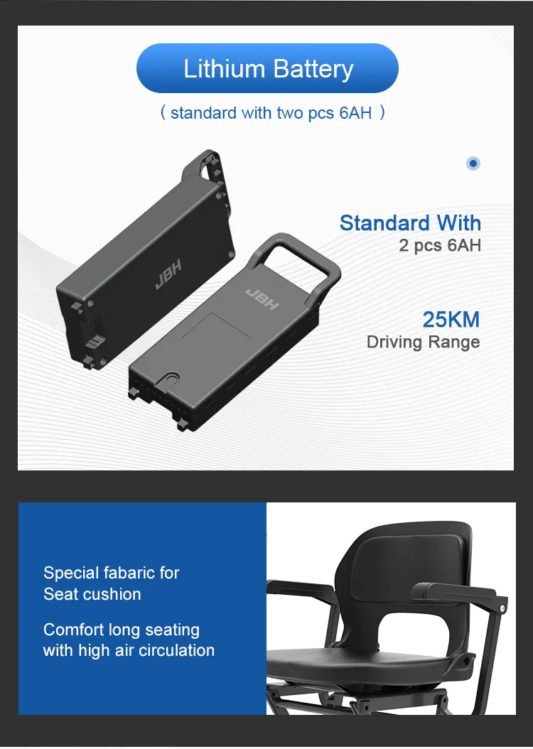 21.4kg Lightweight Carbon Fiber Frame Folding Mobility Scooters