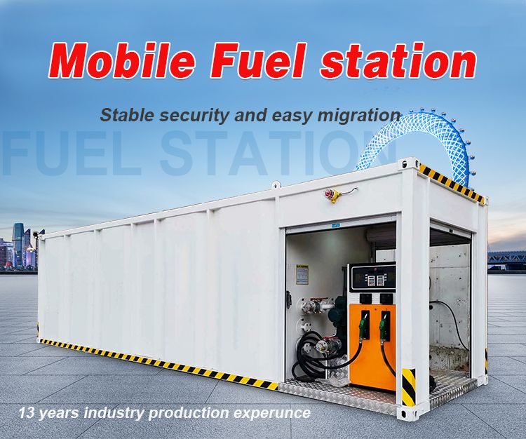 Hot Selling 3000L 3hoses Mobile Mini Fuel Station Container with Three Comparement for Price in Philippine