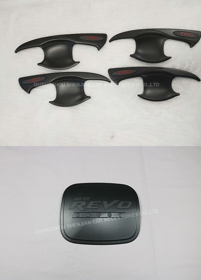 Factory Top Quality Black Chrome Kit Head Tail Lamp Cover Combo Set Body Kit Car Garnish Fits for Toyota Hilux Revo Vigo Rocco