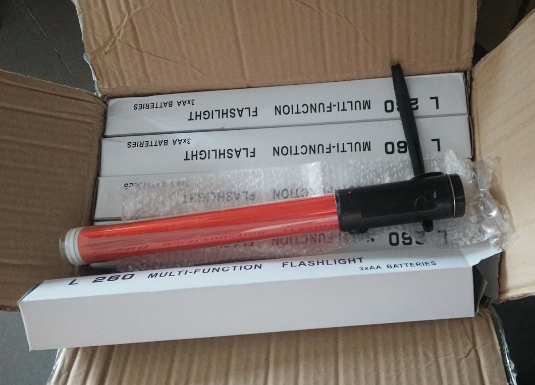 Rechargeable Three Color Traffic Baton Light for Police Usage