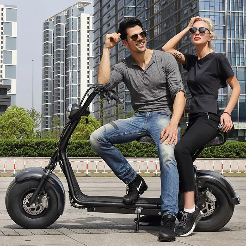 High Speed 2 Wheel Electric Motorcycle Scooter 72V20A Lead-Acid Battery Scooter