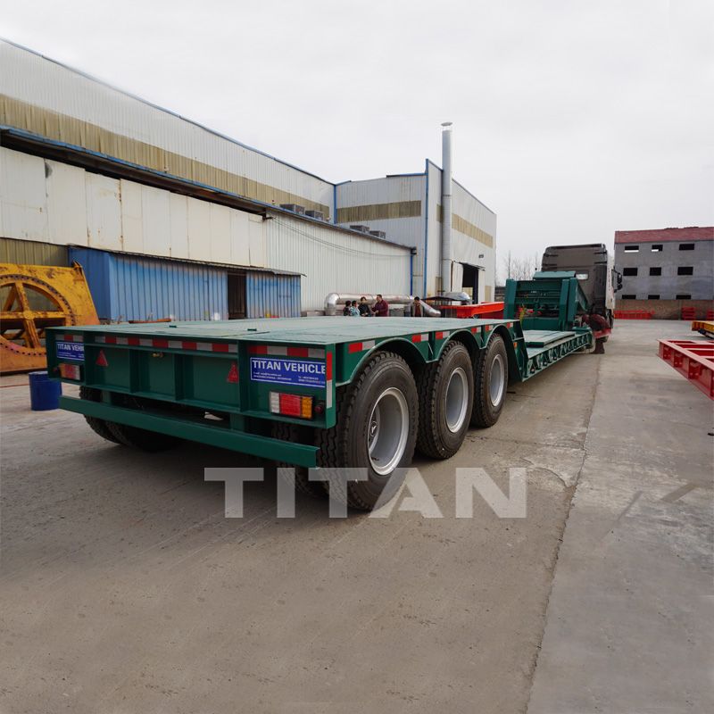 3 Axles Excavator Transport Gooseneck Lowboy Low Bed Lowbed Semi Trailer