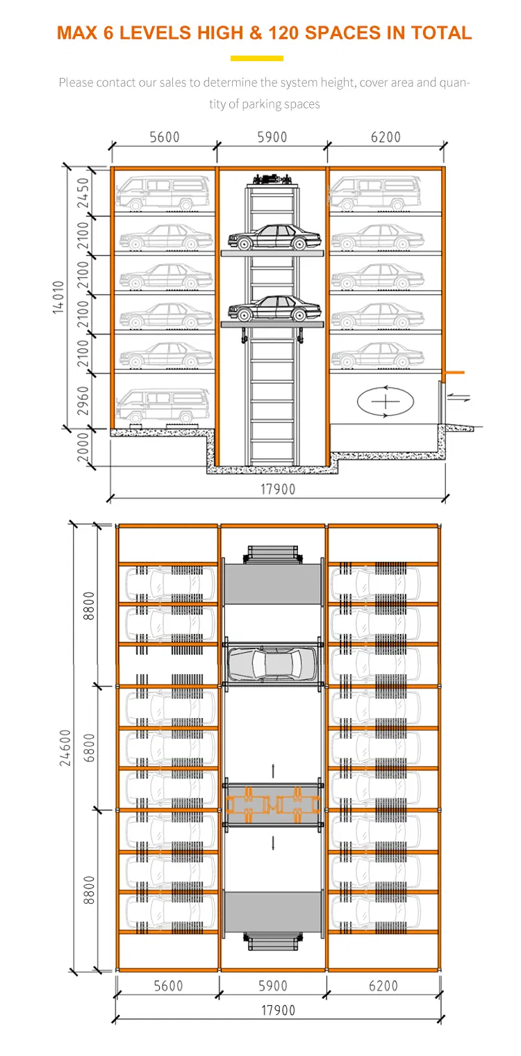 High Speed Parking Solution Plane Moving Automated Parking System
