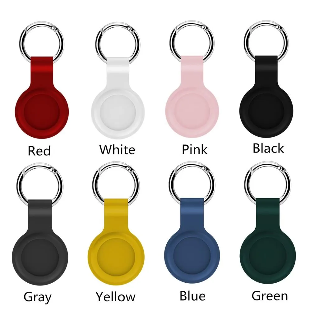 Scratch-Proof Silicone Protective Cover for Airtag Case Soft Silicone Anti-Lost Tracker Cover Case for Apple Airtags