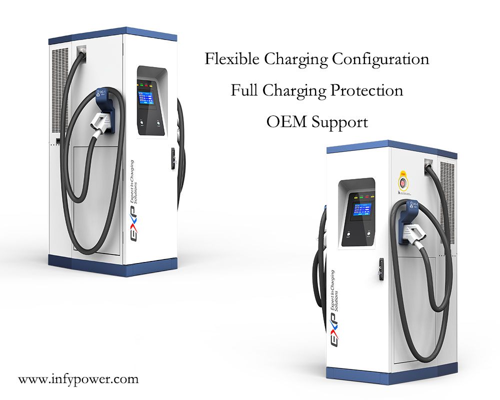 Infypower CCS Chademo GB/T High Power DC Electric Vehicle Charging Station 160kw