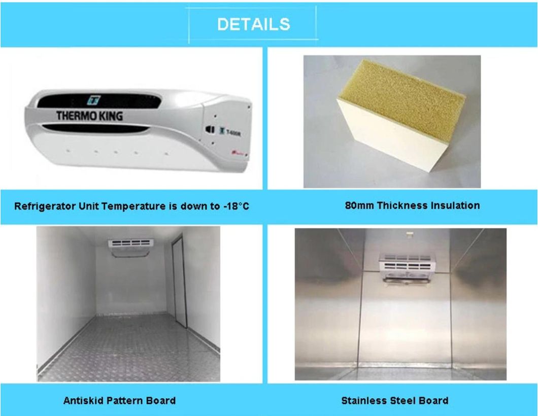 Foton Rhd 1.5ton Freezer Frozen Refrigeration Refrigerated Box Transportation Delivery Truck