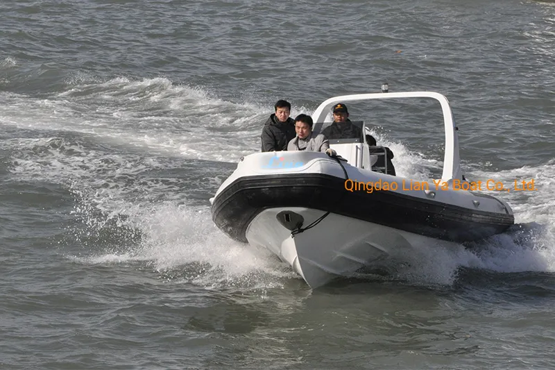 Liya Cheap 7.5m Rigid Inflatable Boat Outboard Motor Rib Boat