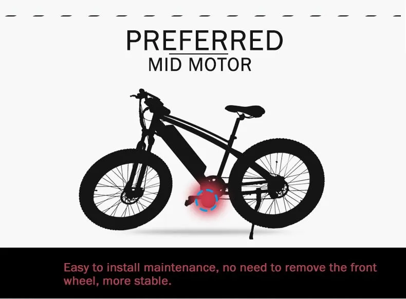 Cnebikes Bafang Bbshd 48V 1000W MID Central Drive Motor Ebike Conversion Kit