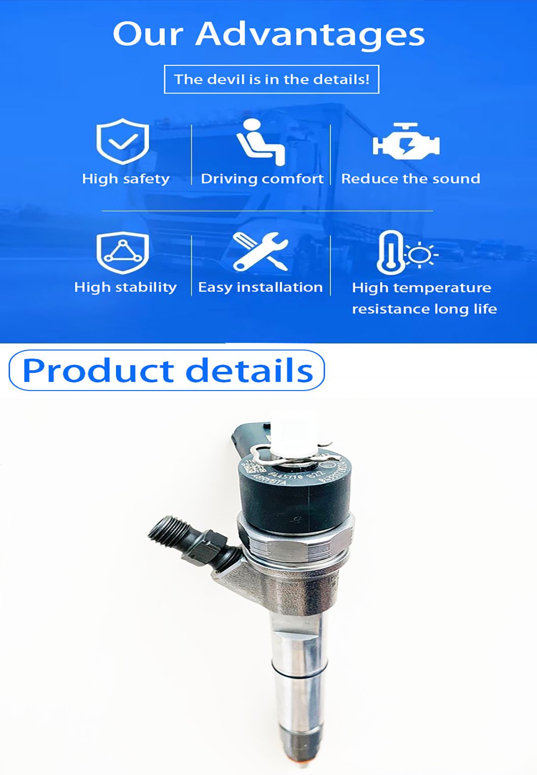 Diesel Injector 23670-51040 Common Rail Injector Assembly Nozzle Engine Injection Cr System