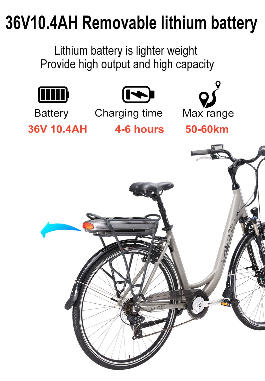 Front Hub Motor 350W Ebike for Commuting
