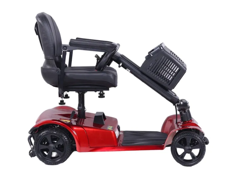 Safety Portable Electric 4 Wheel Mobiilty Scooter, Powered Wheelchair with Long Range Bigger Capacity Lithium Battery