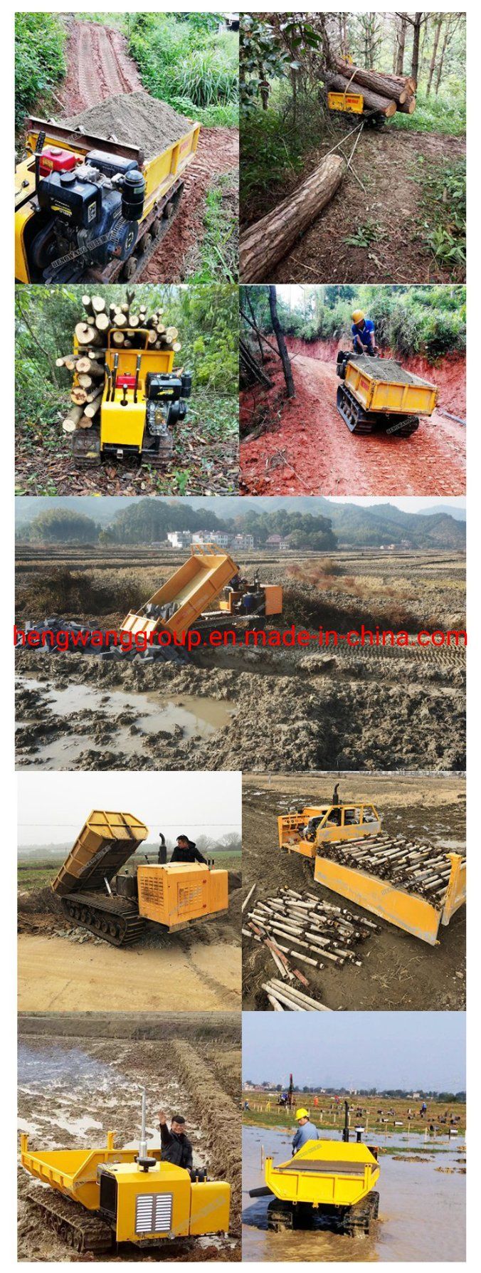 4WD Self Loading Mini Crawler Tipper Truck for Sri Lanka