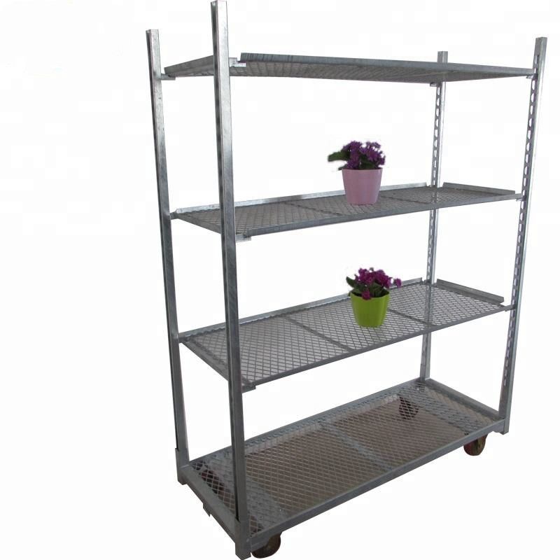 Mobile Nursery Plant Display Racks /Loading Plants Transport Carts for Horticulture