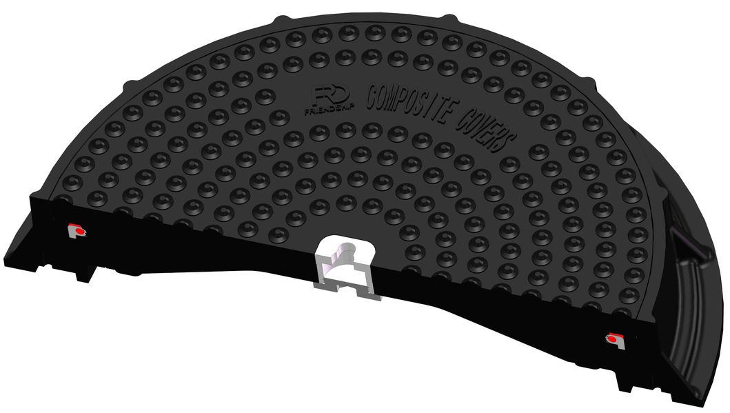 High Quality SMC Waterproof Lock Round Manhole Covers Composite Watertight Lockable Manhole and Frame FRP Polymer Resin Locking Tank Manhole Cover