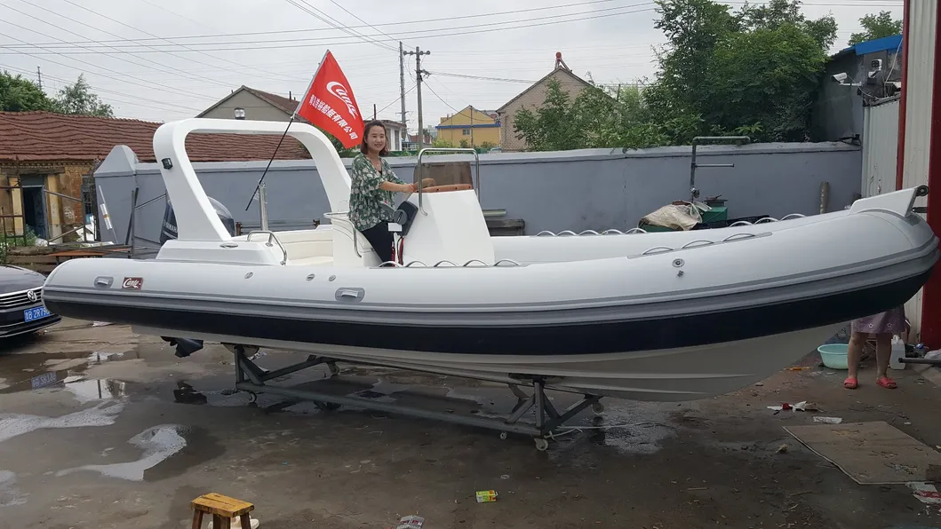 Haoyu 22.3FT 6.8m Inflatable Rib Boat, Rescure Boat, Fishing Boat, Rigid Hull Boat, PVC or Hypalon