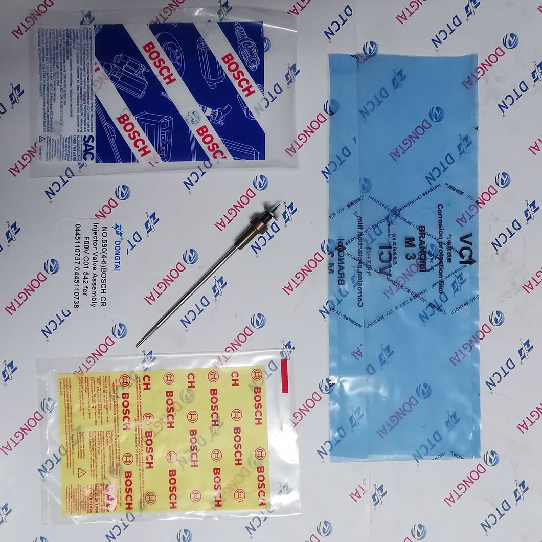 No. 590 (4-6) Bossch Common Rail Injector Valve Assembly F 00V C01 542 for 0445110737 0445110738
