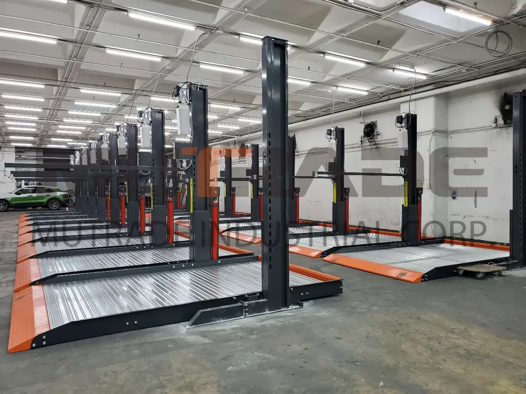 CE Approved 2 Post Double-Layer Parking Lift Garage Equipment