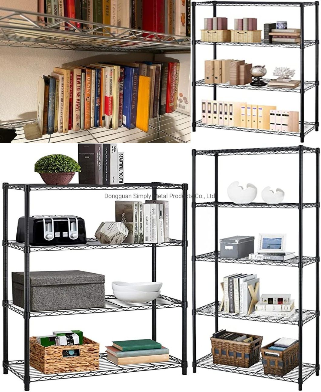 Simply 4 Tiered Wire Rack Display, Floor Stand with Heavy Duty for Happy Life