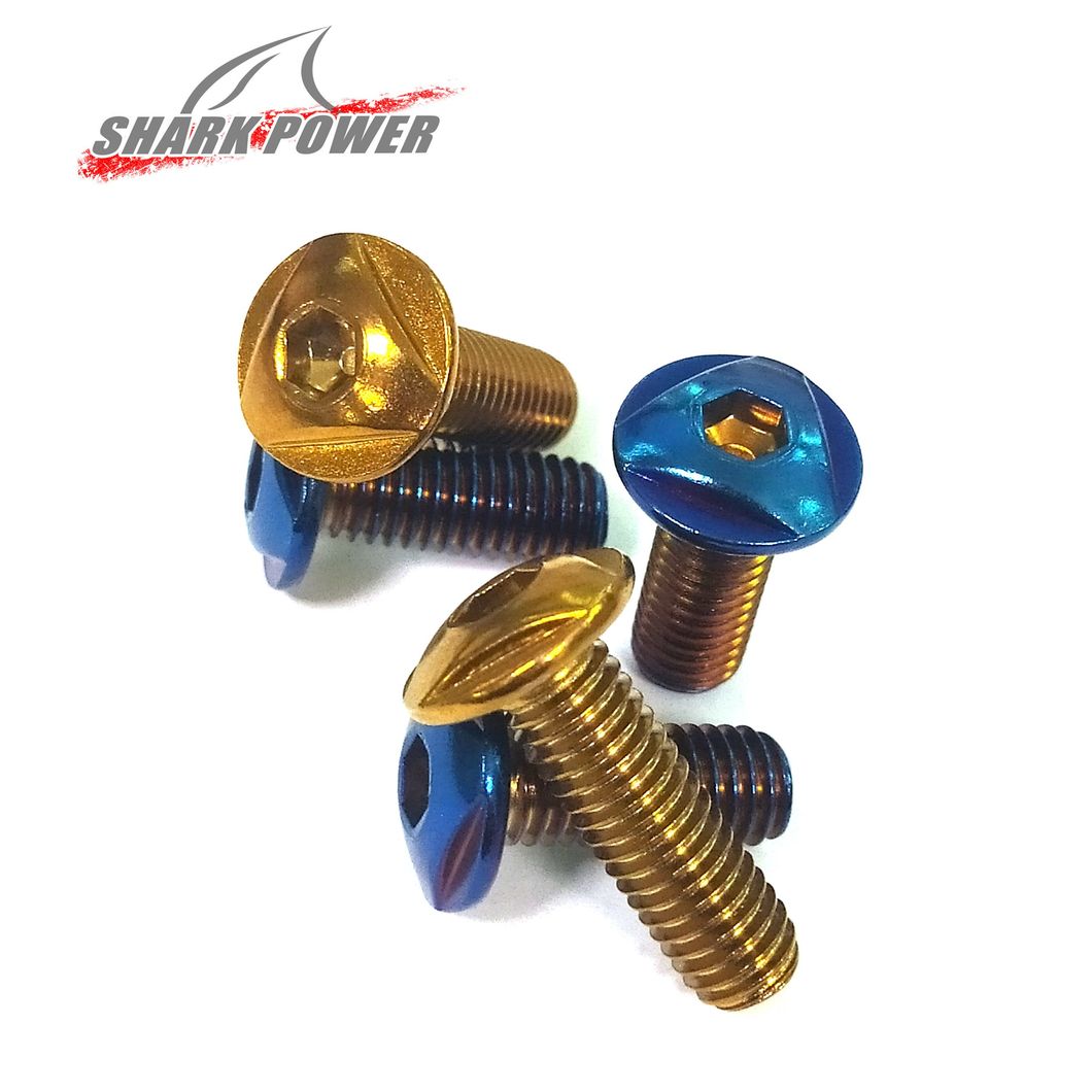 Motorcycle Parts Plum Flower Pattern Brake Disc Bolts for Suzuki