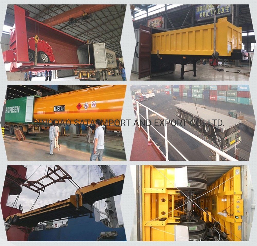 High Quality 3 Axles Heavy Tipper Semi Trailer for Sand Transportation