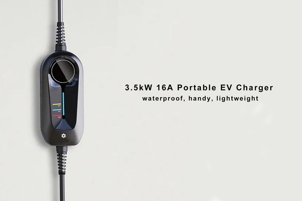 Zhida 16A 3.5kw Portable EV Electric Vehicle Charging Station Type2 IP55 with Optional Screen