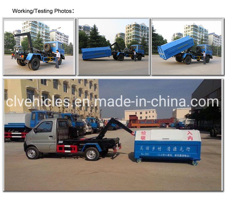 Dongfeng Tianjin 8000L Swing Arm Garbage Refused Truck Waster Collection Garbage Truck