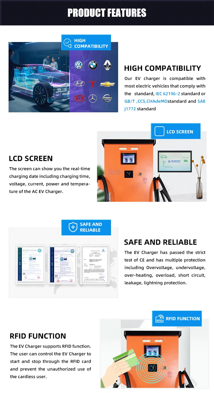 60kw Chademo DC Commercial EV Charger Evse Fast EV Charger
