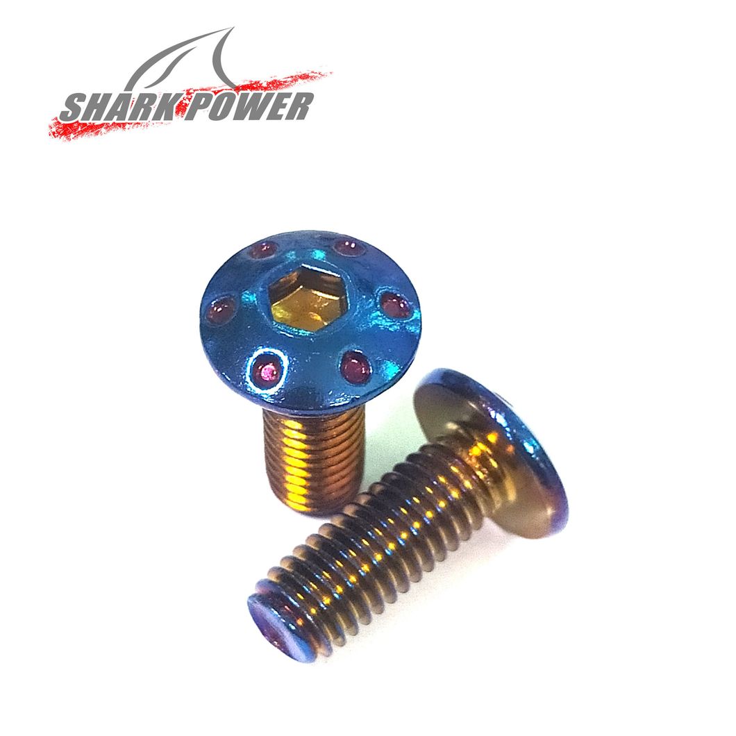Motorcycle Parts Plum Flower Pattern Brake Disc Bolts for Suzuki
