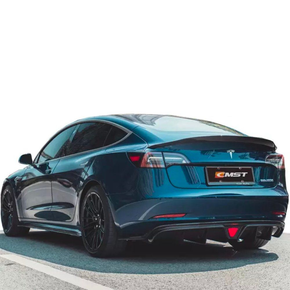 Carbon Fiber Body Kit for Tesla Model 3 Front Spoiler Rear Diffuser Side Skirts and Trunk Spoiler for Tesla Model 3 Facelift