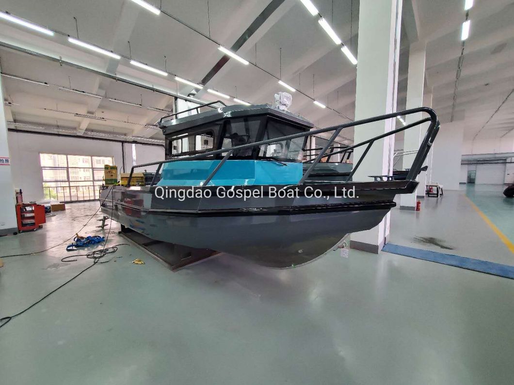 7.5m Easy Craft Welded Aluminum Fishing Boat Ultra Cabin Cruiser with CE for Sale Norway