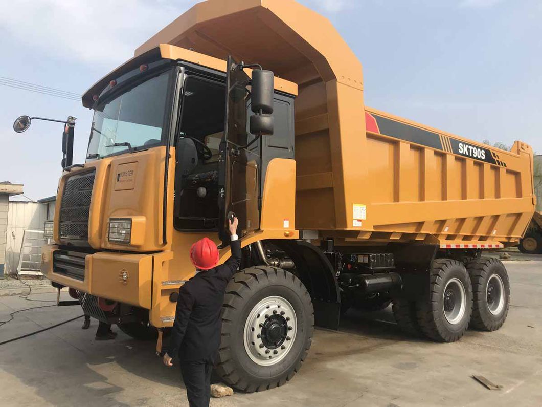 Great Performance Compact Mining Truck Skt90s 90ton Heavy Dump Truck Used for Mining