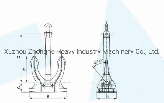 Great Stability Lowest Price M Spek Anchor Marine Ship Anchors for Marine Vessels and Ships