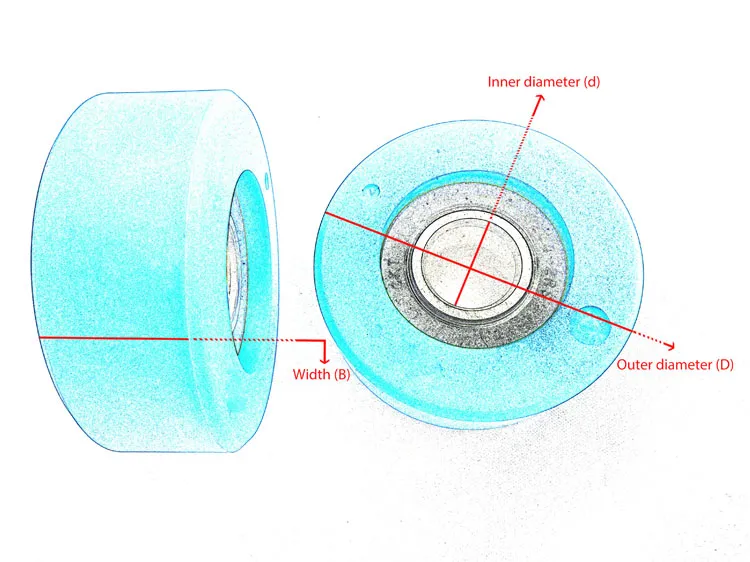 Gaa456dg10 55*50mm Escalator Handrail Guide Roller Escalator Parts