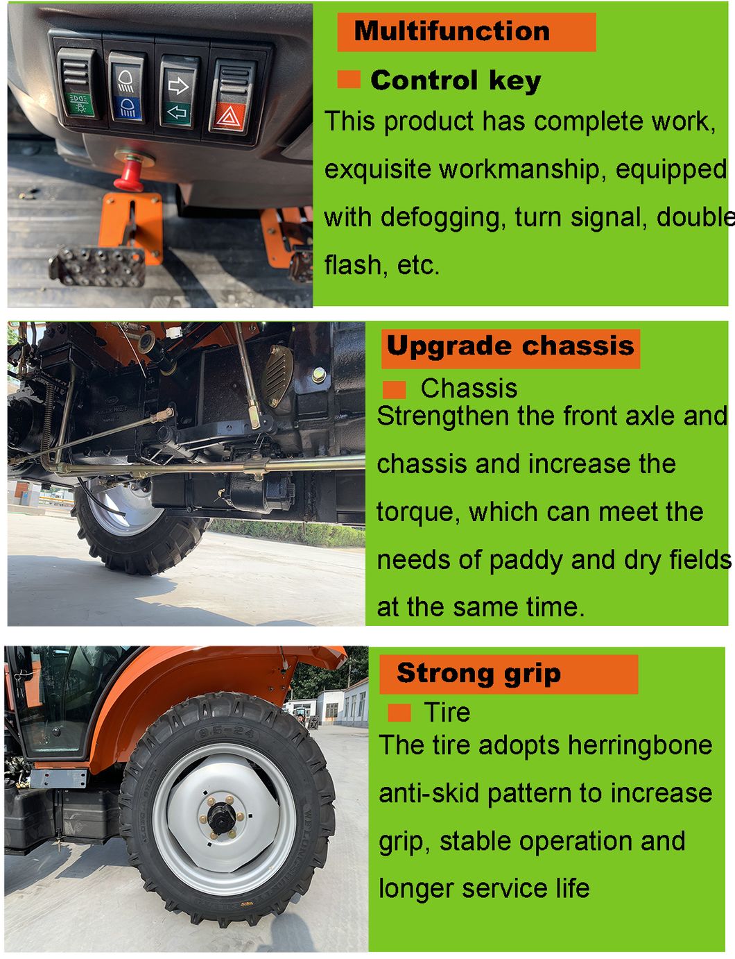 China Hot Sale Cheap Farm Tractor /Mini Rice Harvester Tractor /Small Garden Tractor for Agriculture