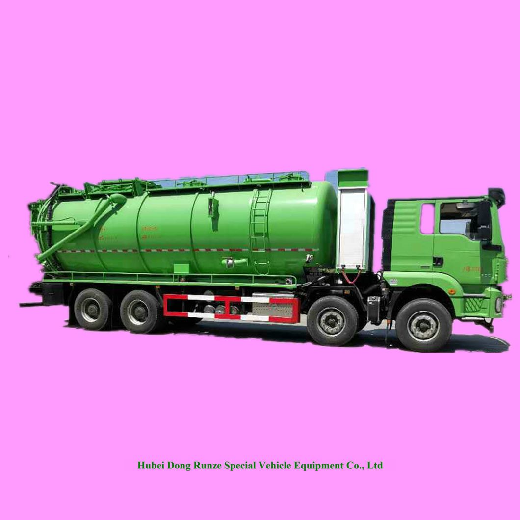 Shacman M3000 High Pressure Combined Suction and Jetting Sewage Cleaner Truck (Clean Water Tank 8m3, Sewage Tank 25 m3 Vacuum Sewer Cleaning Truck)