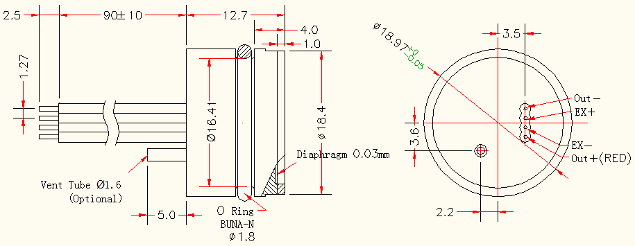 Constant Current and Constant Voltage Power 316L Liquid Oil Gas Pressure Sensor