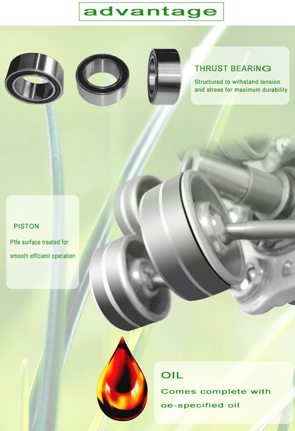 Auto AC Compressor for Mitsubishi L200 2.5 4WD DSL Car Air Conditioning System Parts Vehicle Accessories Mr190619 Sample Customization