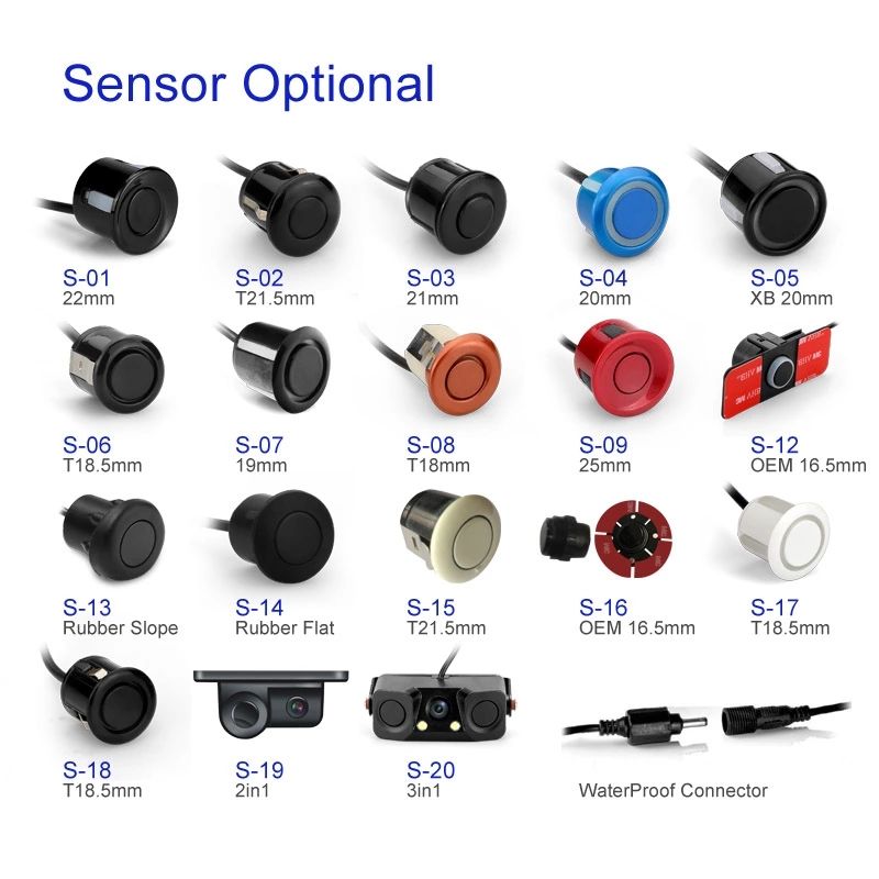 Car Parking Aid Sensor System 4 Sensors Parking Assistance Auto Reverse Backup Radar Monitor Detector System LCD Display Kit Parking