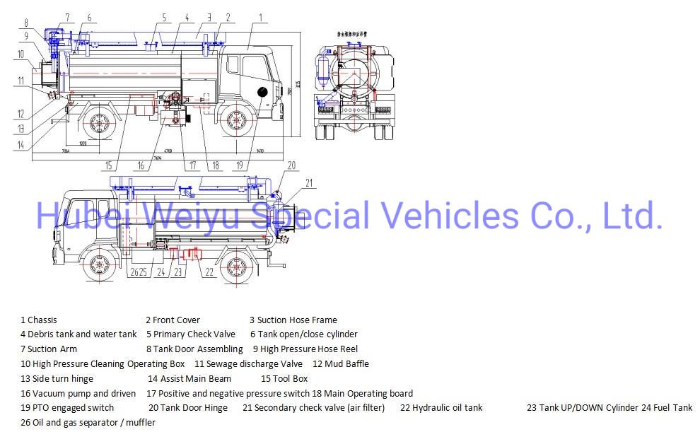 HOWO 10cbm Sewer/Sewage/Sewerage/Septic Suction Tanker Truck 10000liters 10m3 Vacuum Cessipit Emptier