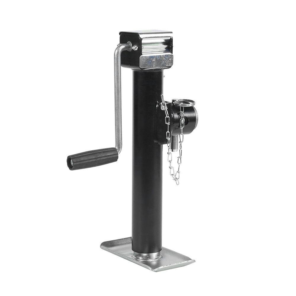 Weld on Side Wind Fixed Handle 10&quot; Lift Pipe Mount Swivel Leg Stabilizer Trailer Jack