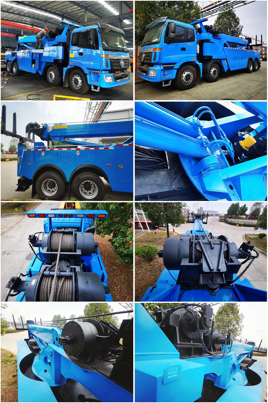 Foton 50t-60t Tow Wrekcer Heavy Duty Rotator Recovery Truck 8X4 Etx3134 Auman 12 Wheelers