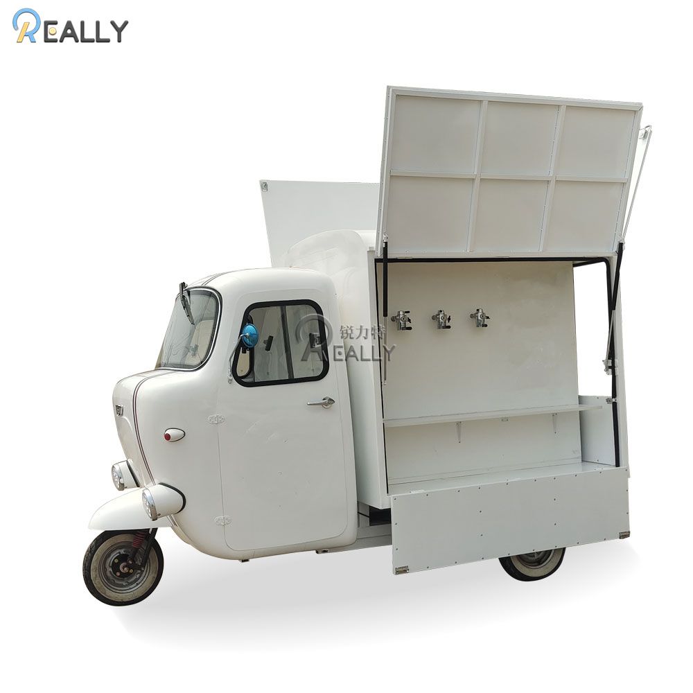 Mobile Food Truck Electric Tuk Tuk Battery Cargo Tricycle Outdoor Snack Food Cart Customize Catering Kitchen Camper Trailer