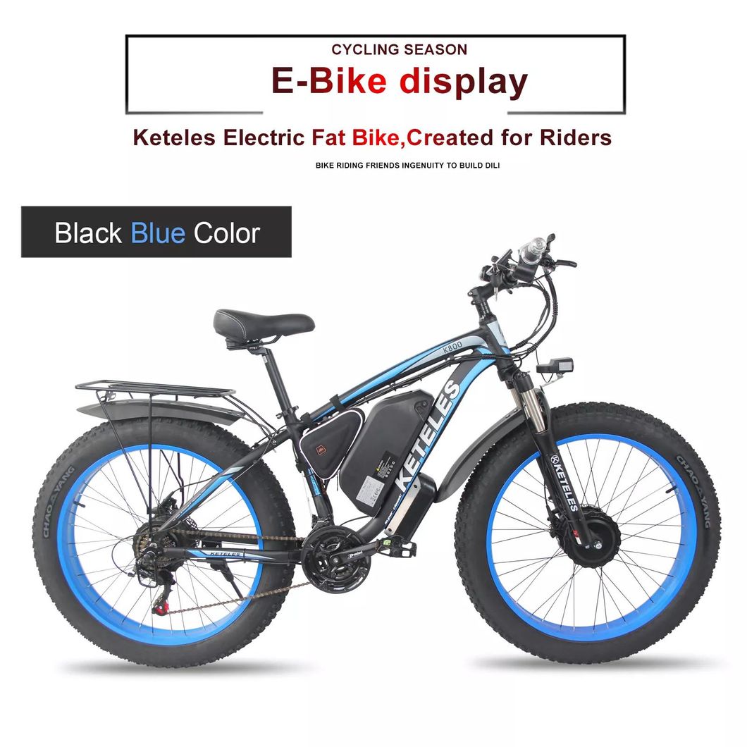 K800 1500W 17.5ah Two Wheel Drive E-Bike 26"X4.0" Fat Tire Dual Motor Electric Bike