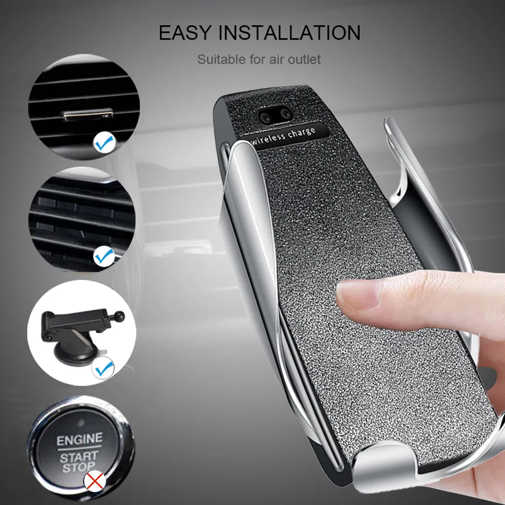 S5 Smart Sensor Car Wireless Phone Charger 60% off-Automatic Clamping Wireless Car Charger