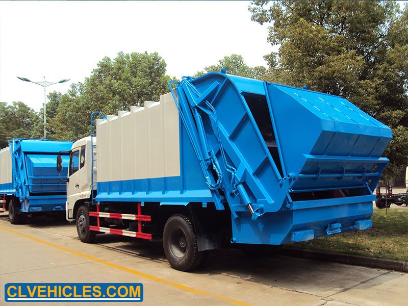 Rear Loader Rubbish Compactor 12m3 Container Garbage Compactor Truck