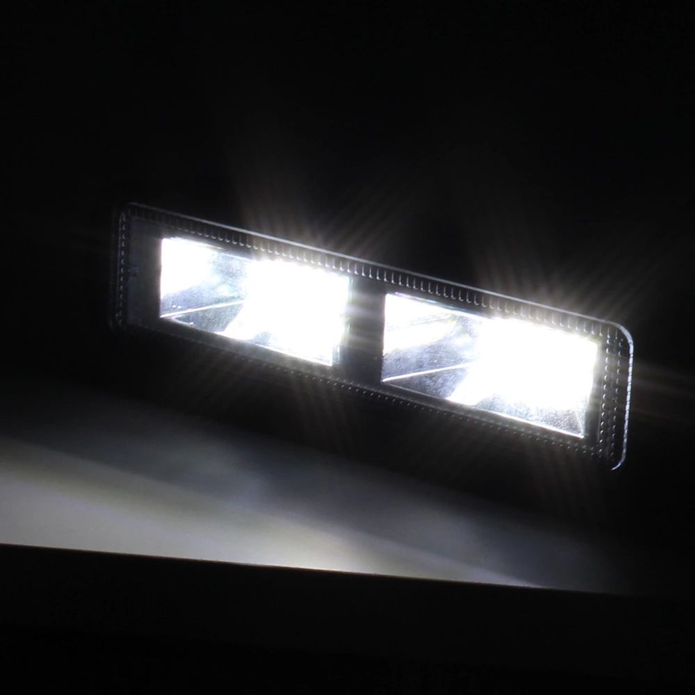 6.3 Inch 48W Mini LED Work Light Strip Spot&AMP, Flood Light Bar SUV Driving Offroad