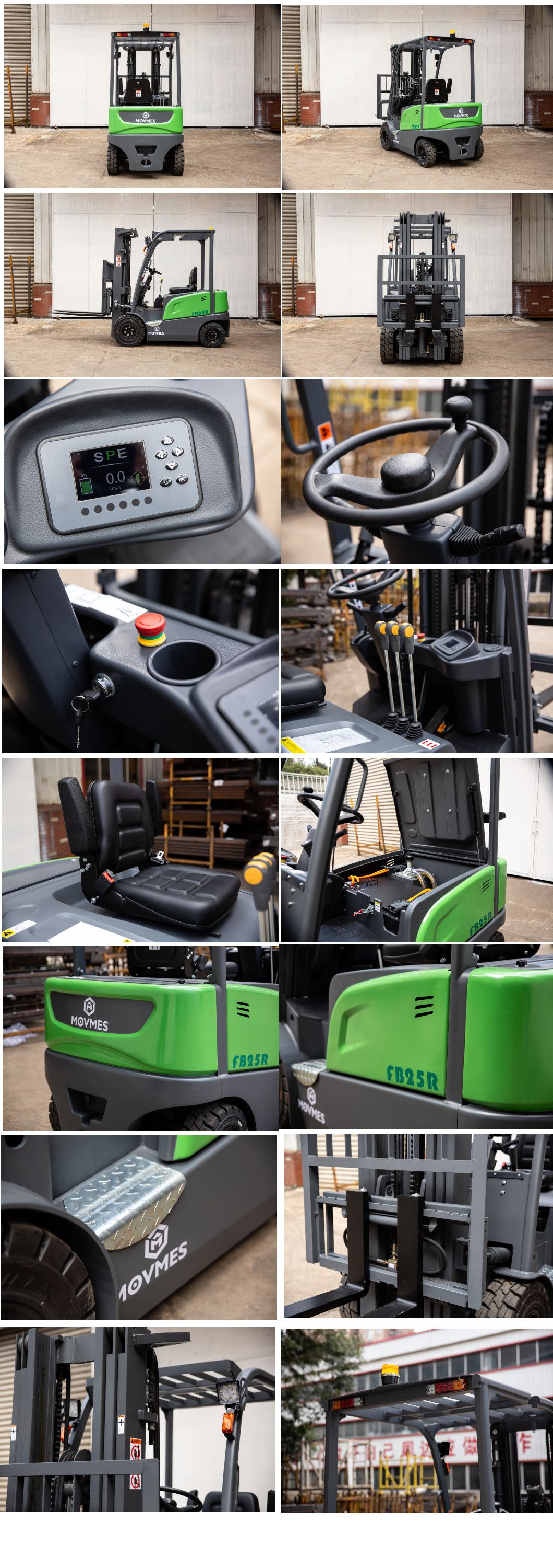 2.0 Ton 2000kg Electric Pallet Forklift with Dual-Controller Design