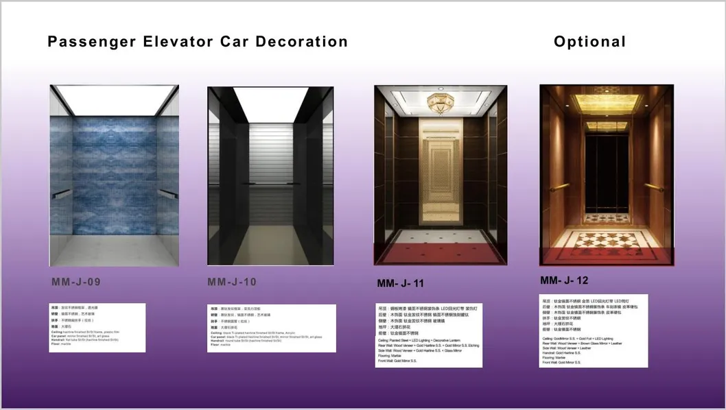 Passenger Elevator Cabin Decoration with Good Price