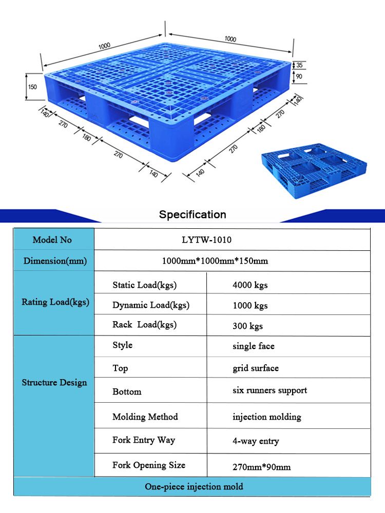 Professional Factory Reusable Plastic Tray Small Size Plastic Pallet